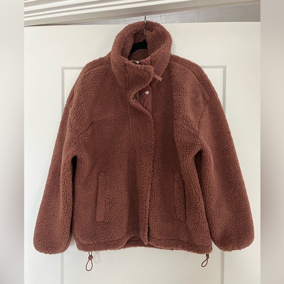 Abercrombie & Fitch Sherpa Zip up jacket size Large - Picture 2 of 6